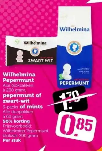 Coop Wilhelmina Pepermunt aanbieding