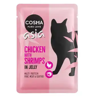 Zooplus 6x100g Thai / Asia Maaltijdzakjes Kip met Garnaal Cosma Kattenvoer aanbieding