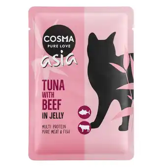 Zooplus 6x100g Thai / Asia Maaltijdzakjes Tonijn met Rund Cosma Kattenvoer aanbieding