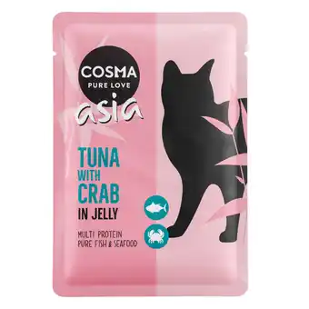 Zooplus 6x100g Thai / Asia Maaltijdzakjes Tonijn met Krab Cosma Kattenvoer aanbieding