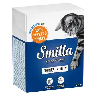 Zooplus 6x380 g Smilla Hapjes in Gelei Kip & Kalkoen Katten Natvoer aanbieding