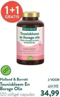 Holland & Barrett Teunisbloem En Borage Olie aanbieding