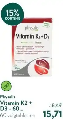 Holland & Barrett Vitamin K2 + D3 - 60 smelttabletten aanbieding