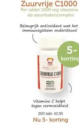 De Rode Pilaren Zuurvrije C1000 aanbieding