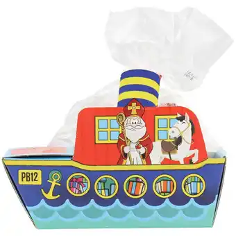 Action Sinterklaasfiguur met chocolade aanbieding