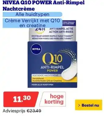 Bol.com NIVEA Q10 POWER Anti-Rimpel Nachtcrème aanbieding