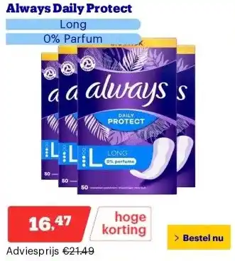 Bol.com Always Daily Protect aanbieding