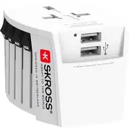 MediaMarkt Skross World Muv Usb 2-pole 2.4a Wit aanbieding