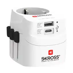 MediaMarkt Skross Wld Trav 2pl Usb Chg Usbc 2400 Ma W aanbieding