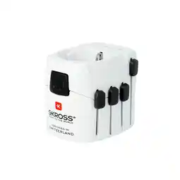 MediaMarkt Skross Wld Trav Ground Plugs 7.0 Amp Wit aanbieding