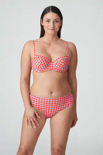 Wehkamp PrimaDonna voorgevormde halter bikinitop Marival rood/turquoise/oranje aanbieding