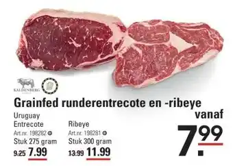 Sligro Grainfed runderentrecote en -ribeye aanbieding