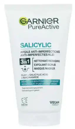 De Online Drogist Garnier Skin Naturals Pure Active 3-in-1 Reiniging aanbieding