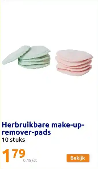 Action Herbruikbare make up remover pads aanbieding