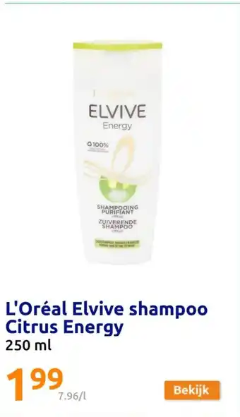 Action L'Oréal Elvive shampoo Citrus Energy 250 ml aanbieding