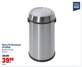 Makro Metro Professional afvalbak 65 liter aanbieding