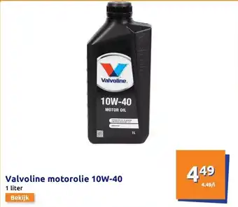 Action Valvoline motorolie 10W-40 aanbieding