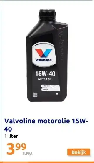 Action Valvoline motorolie 15W-40 aanbieding