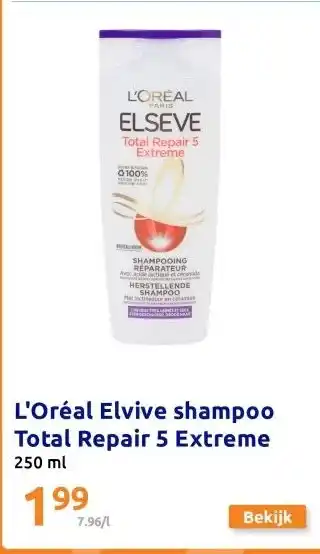 Action L'Oréal Elvive shampoo Total Repair 5 Extreme aanbieding