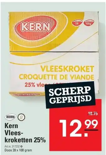 Sligro Kern Vlees- kroketten 25% aanbieding