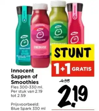 Vomar Voordeelmarkt Innocent sappen of smoothies aanbieding