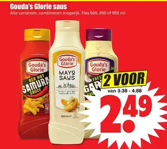 Dirk Gouda's Glorie Saus 2*500/650/850ml aanbieding