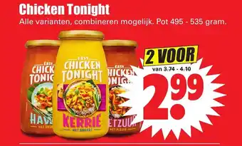 Dirk Chicken Tonight 2*495-535g aanbieding