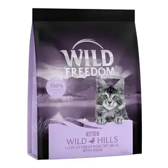 Zooplus 20% korting! 2 x 400 g Wild Freedom Droogvoer - Kitten Wild Hills - Eend aanbieding