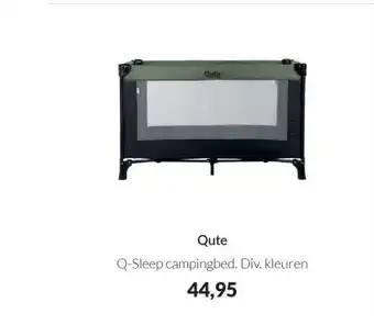 Babypark Q-Sleep campingbed. Div. kleuren aanbieding