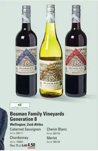 Sligro Bosman Family Vineyards Generation 8 aanbieding