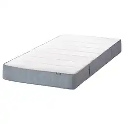 IKEA Vestmarka Binnenveringsmatras, middelhard/lichtblauw, 90x200 cm aanbieding