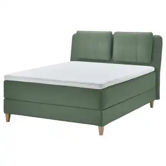 IKEA LillfjÄllet Boxspring, Vågstranda stevig/tussöy Tibbleby groen, 160x200 cm aanbieding