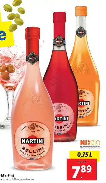 Lidl Martini 0,75 L aanbieding