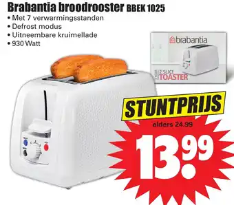 Dirk Brabantia Broodrooster BBEK 1025 aanbieding