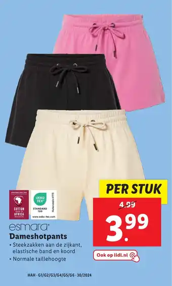 Lidl esmara Dameshotpants aanbieding