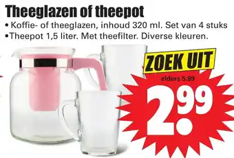 Dirk Theeglazen of -pot aanbieding