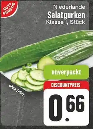 Edeka DE Niederlande Salatqurken aanbieding