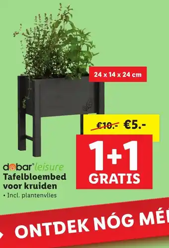 Lidl dobar leisure Tafelbloembed voor kruiden 24 x 14 x 24 cm aanbieding