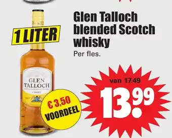 Dirk Glen Talloch Blended Scotch whisky 1L aanbieding