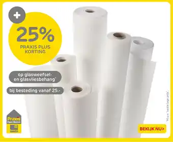 Praxis op glasweefsel en glasvliesbehang aanbieding