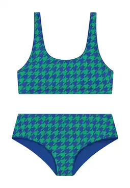 Wehkamp Shiwi reversible crop bikini Ruby groen/blauw aanbieding