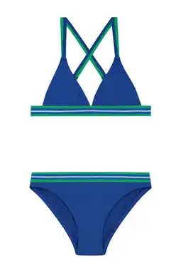 Wehkamp Shiwi triangel bikini Luna blauw/groen aanbieding