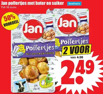 Dirk Jan poffertjes met botter en suiker 2*38st aanbieding