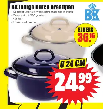 Dirk BK Indigo Dutch braadpan 24 cm aanbieding