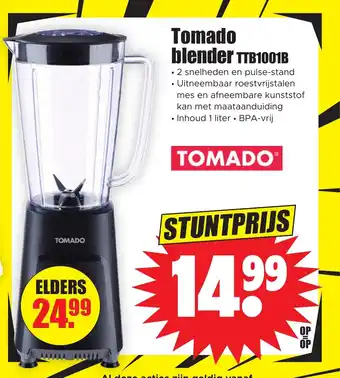 Dirk Tomado blender TTB1001B aanbieding