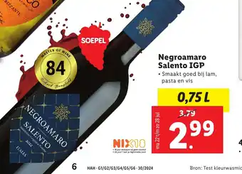 Lidl Negroamaro Salento IGP 0.75 L aanbieding