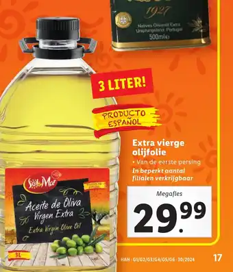 Lidl Extra vierge olijfolie 3 LITER aanbieding