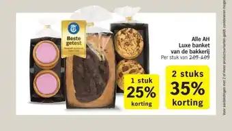 Albert Heijn Alle AH Luxe banket van de bakkerij aanbieding