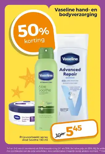 Trekpleister Vaseline hand en bodyverzorging aanbieding