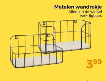 Trekpleister Metalen wandrekje aanbieding